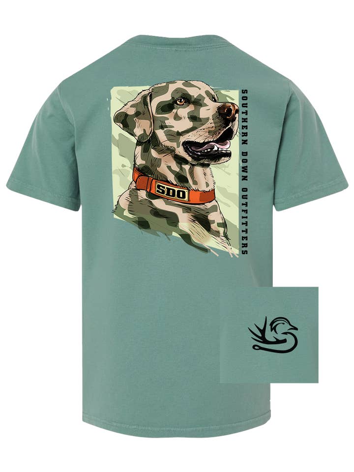 T-shirt de Camuflagem para Jovens SDO Dog por atacado de Southern Down Outfitters