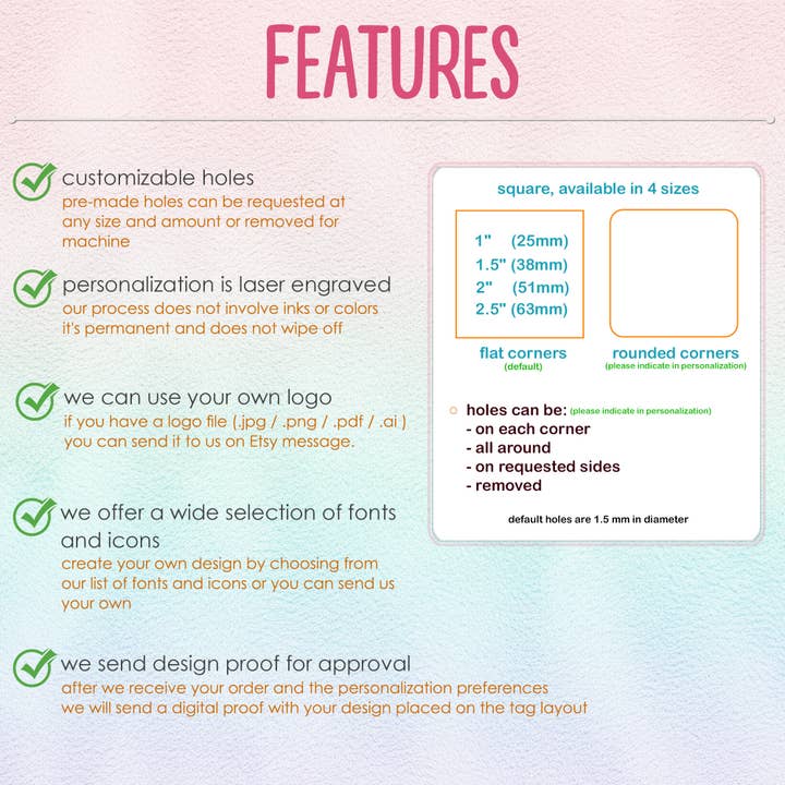 minimize custom tags - Wholesale Knitting/Crochet Supplies - Custom Square Faux Suede Labels for Branding and Promo16