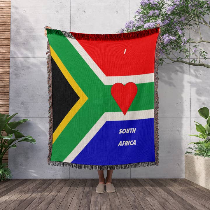 3dRose - Wholesale Throw Blanket - 3dRose, I Love South Africa, Blanket2