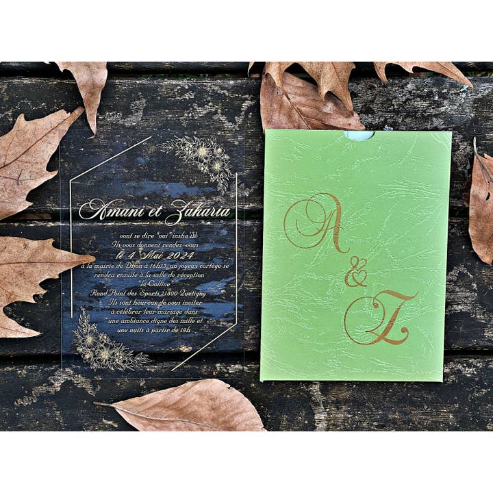 Personalized Acrylic Wedding & Quinceanera Invitations for wholesale by Faire Part Cards