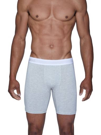 Biker Brief - Heather Grey-003 for wholesale by Wood Underwear