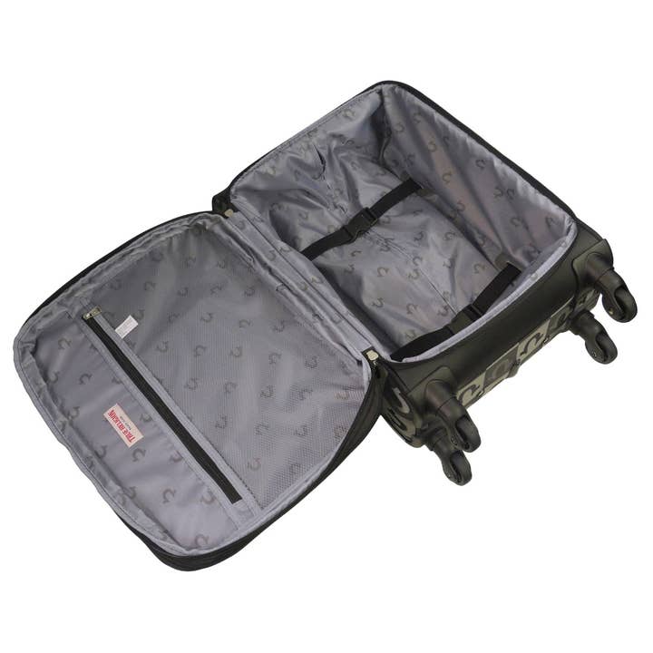 FUL Luggage (Concept One) - Wholesale Luggage - True Religion Black 23" Soft Sided Logo Checkered Spinner Luggage