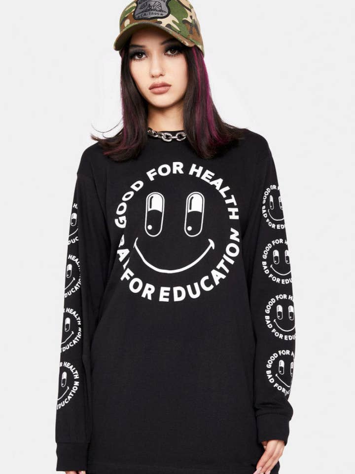 Rave Smiley - Long Sleeve for wholesale by Long Clothing