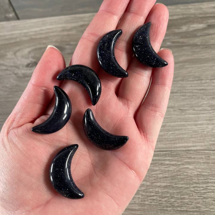 Keystone Crystals - Wholesale Spiritual Stone/Crystal - Assorted Gemstone Moons – 1 Inch Crescent Moon Carvings19