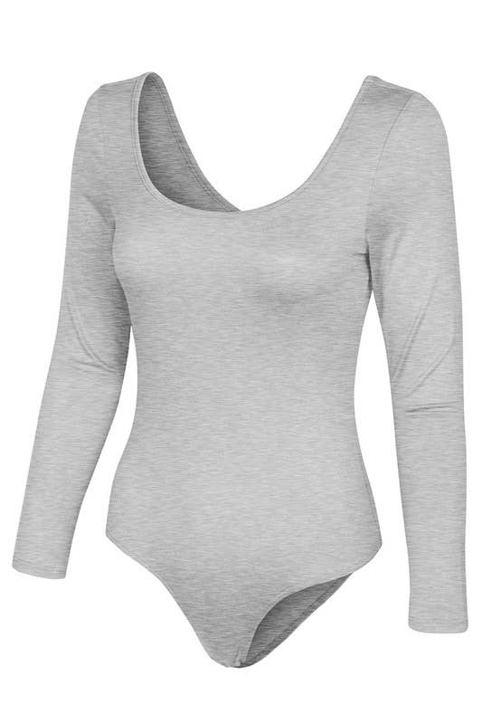 5besties inc - Wholesale Bodysuit - Women's - Scoop Neck Cotton Blended Bodysuits - Plus Size3