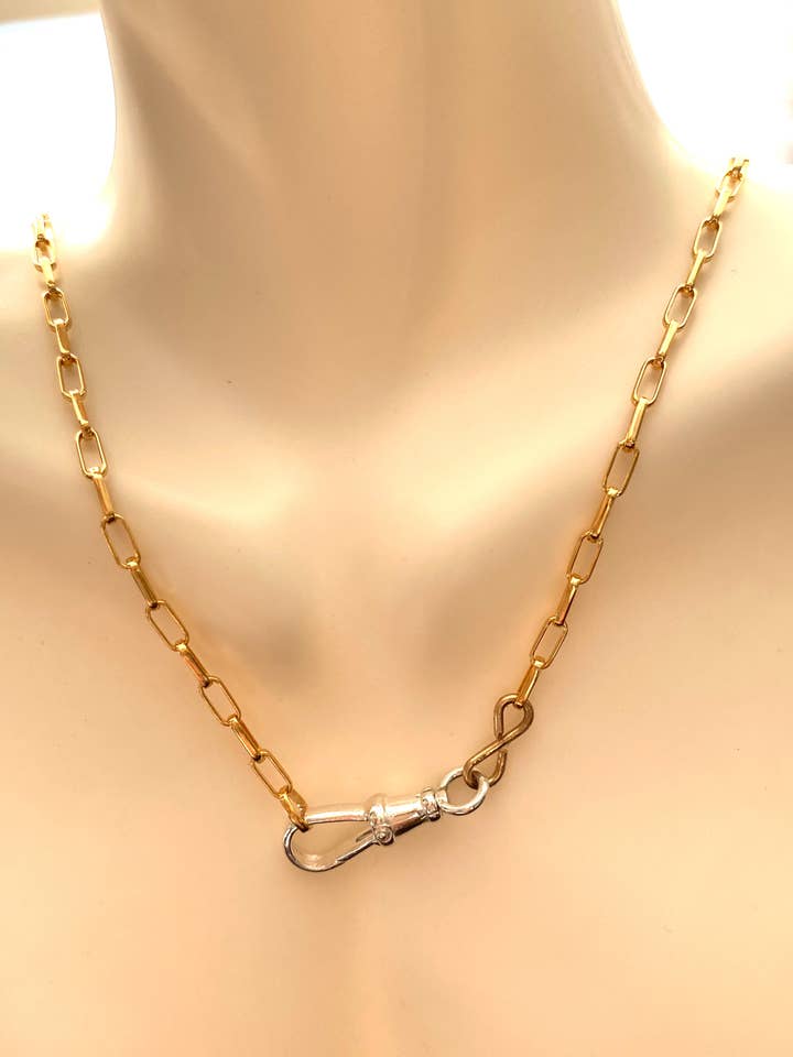 Elegant Gold Chain with Sterling Silver Swivel Clasp for wholesale by Judy Brandon Jewelry