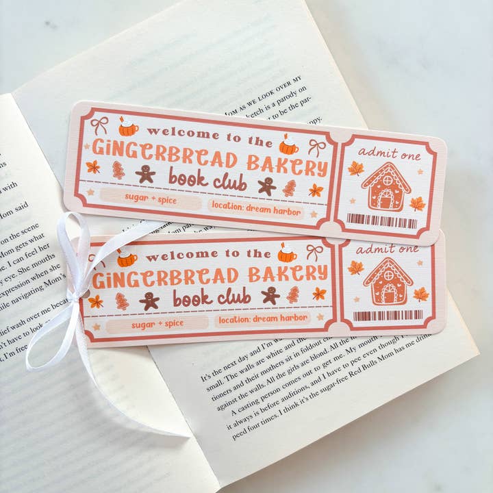 Fleurs on Sunday - Wholesale Bookmark - Gingerbread Bakery Book Club Bookmark1