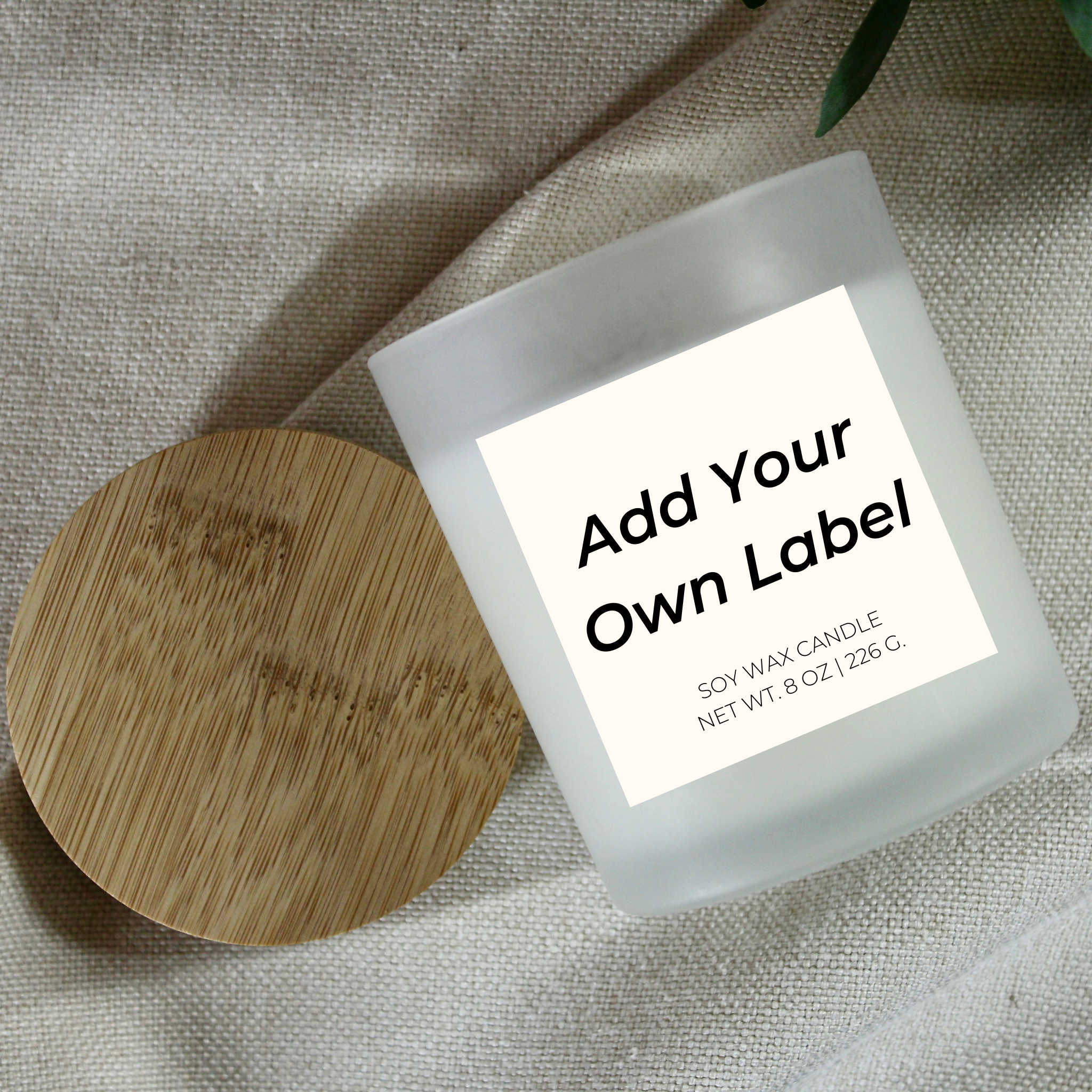 Eunoia Candle Co. - Wholesale Jar/Filled Candle - White Label Soy Candle (Unbranded) 8 oz Glass Jar+ Wood Wick2