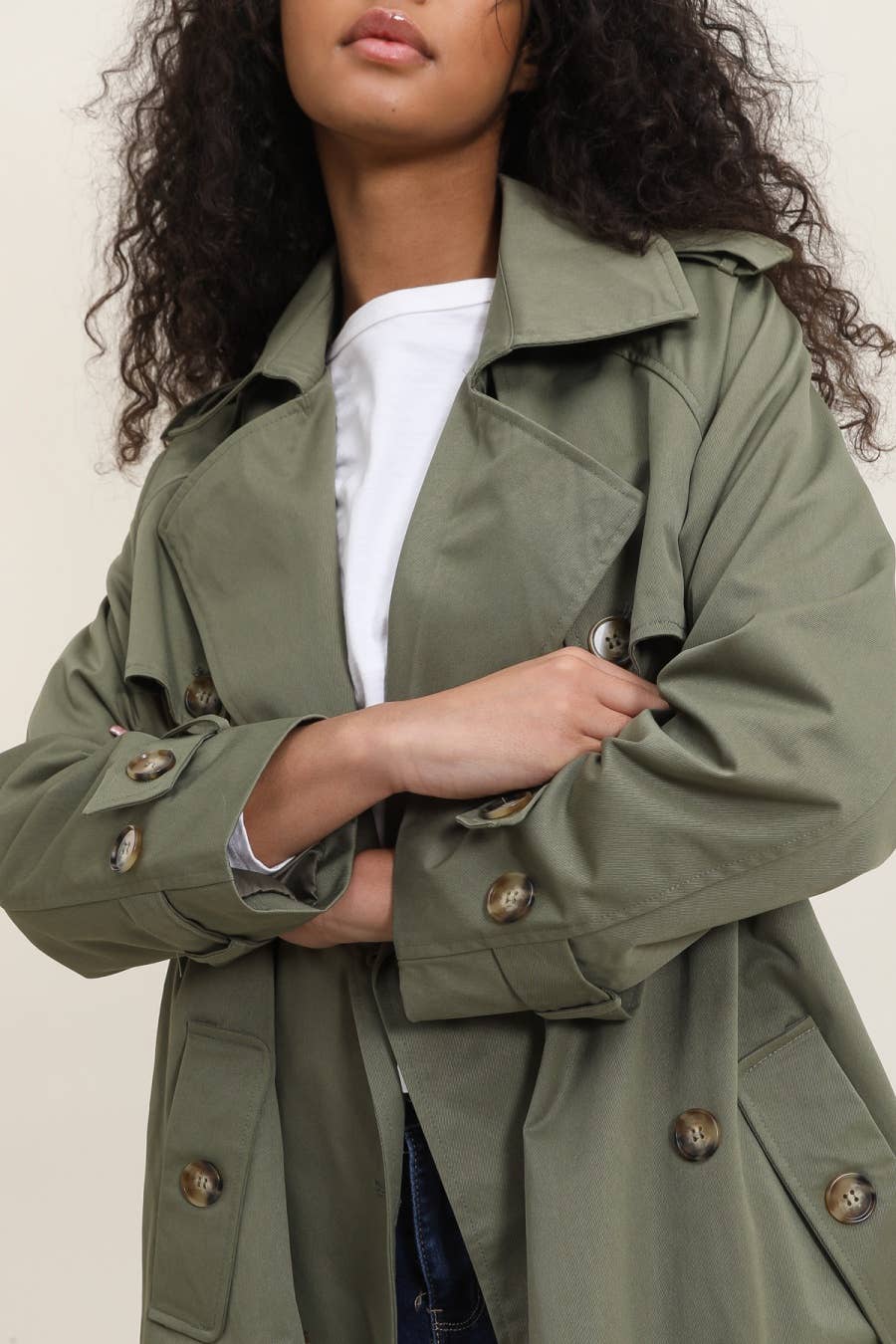 Attrait Paris - Wholesale Trench Coat - Women's - Long double-breasted trench coat10