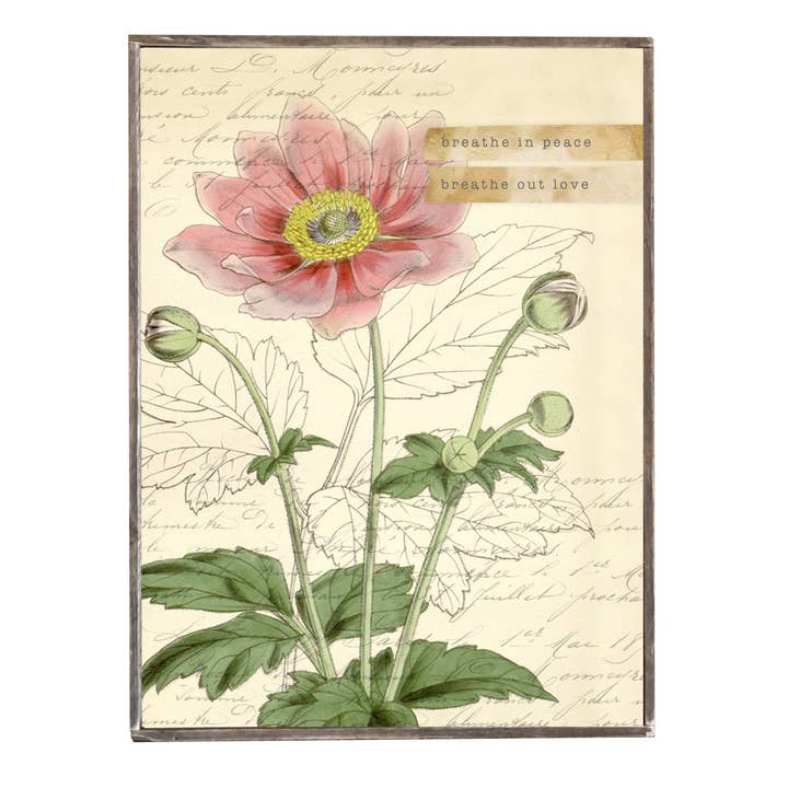 Vintage Print, Breath In Peace, Wall Decor, Spring, Summer for wholesale by Graphically Speaking Design