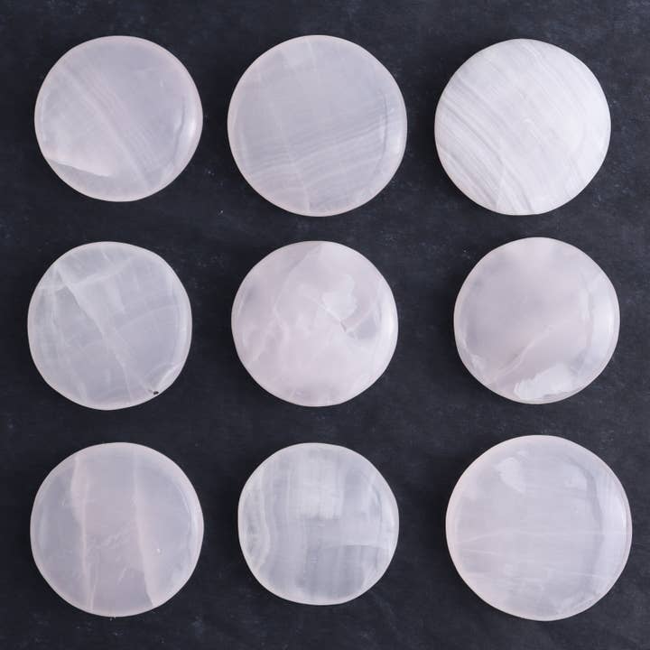 Mi Esperanza Minerals - Wholesale Spiritual Stone/Crystal - One Mangano Calcite Flat Stone1