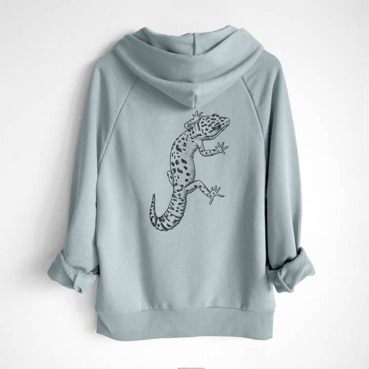 Eublepharis macularius - Leopard Gecko - UltraLuxe Heavyweight French Terry Hoodie for wholesale by Because Tees