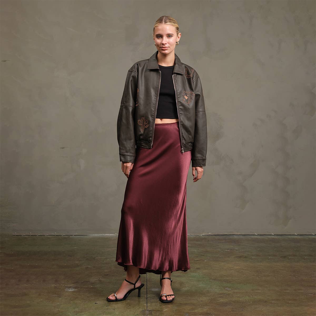 RAISONNEL - Wholesale Skirt - Women's - Satin Slip Skirt - RS104919