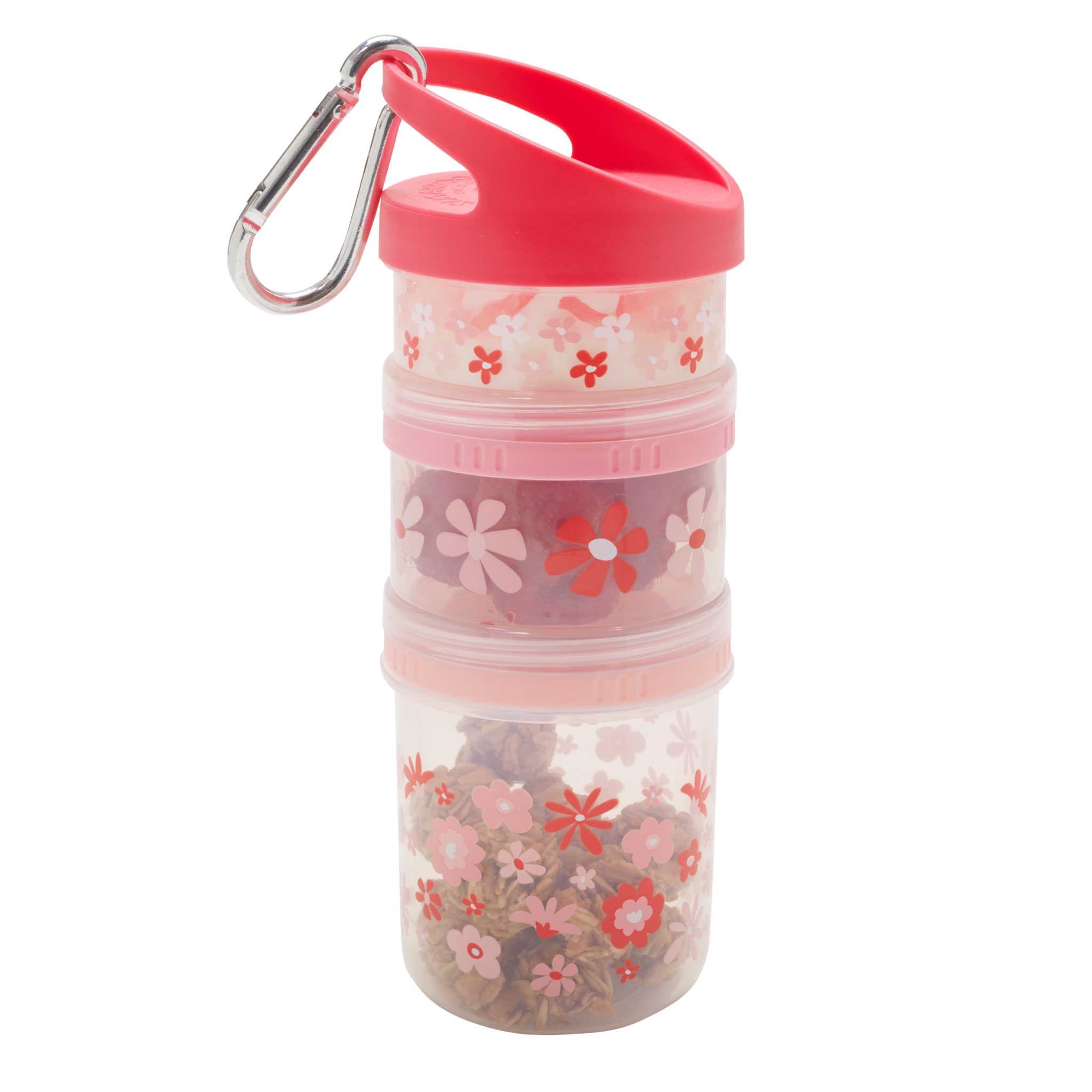 Sugarbooger by Ore’ Originals - Wholesale Snack Pack - Kids & Baby - Twist & Snack Stacker | Pink Flowers3