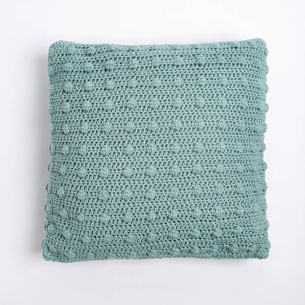 Wool Couture Company - Vente Accessoire de tricot/crochet - Kit de crochet facile à crocheter pour coussin à pompon2