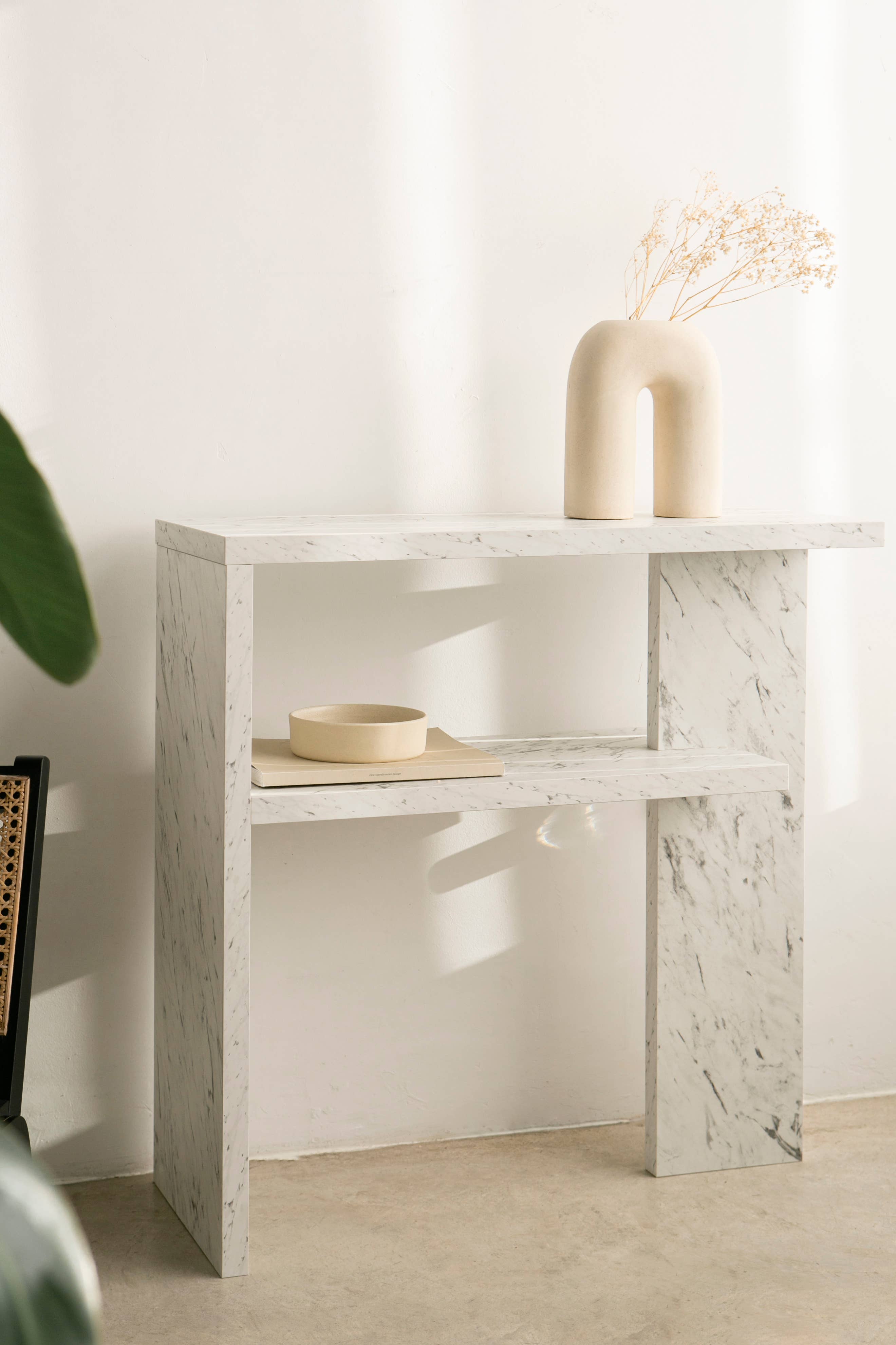 Really Nice Things - Wholesale Console Table - White marble effect console 80cm4