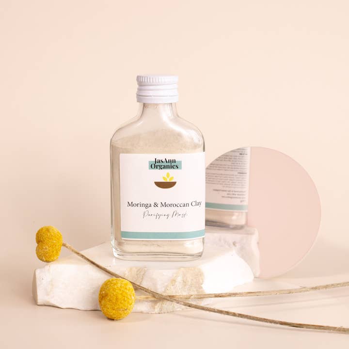 JasAnn Organics – Großhandel Gesichtsmaske – Moringa & Morrocan Clay Reinigungsmaske1