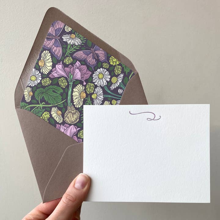 Daisy Garden Letterpress Stationery Pack for wholesale by The Happy Envelope