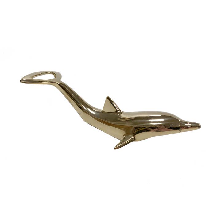 Abridor de Garrafas e Utensílios de Bar em Latão Maciço com Forma de Golfinho, 16,5 cm por atacado de Madison Bay Co. - Historical Home Decor Reproductions