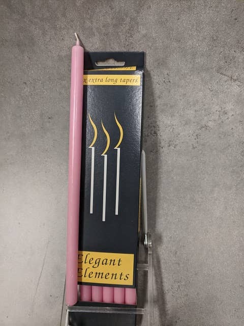 C6pk 1/2 X 10 Element Candles, Pink-Pack of 6 for wholesale by Biedermann & Sons