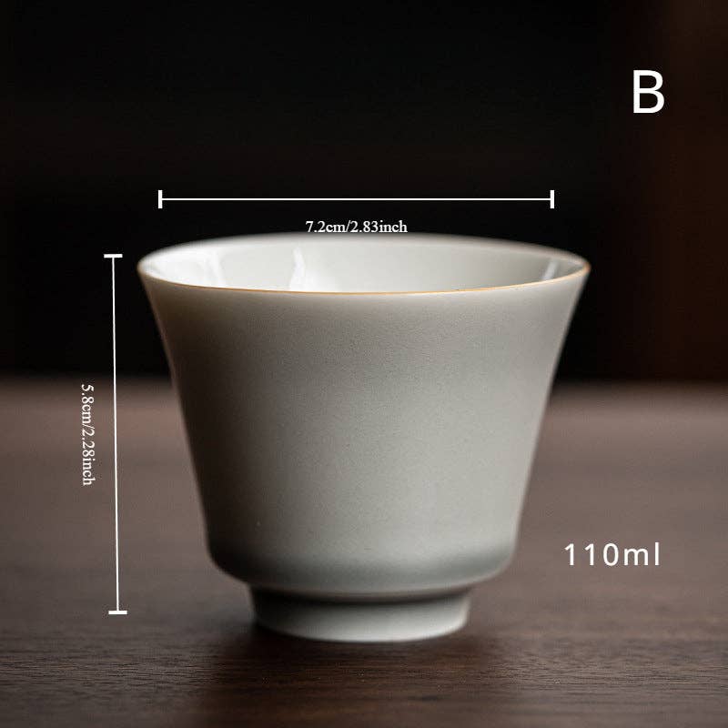 Gohobi （We cover U.S. import duties） - Vendita all'ingrosso Tazza da tè/caffè - Tazza da tè Gohobi, fatta a mano, colore: grigio ghiaccio1