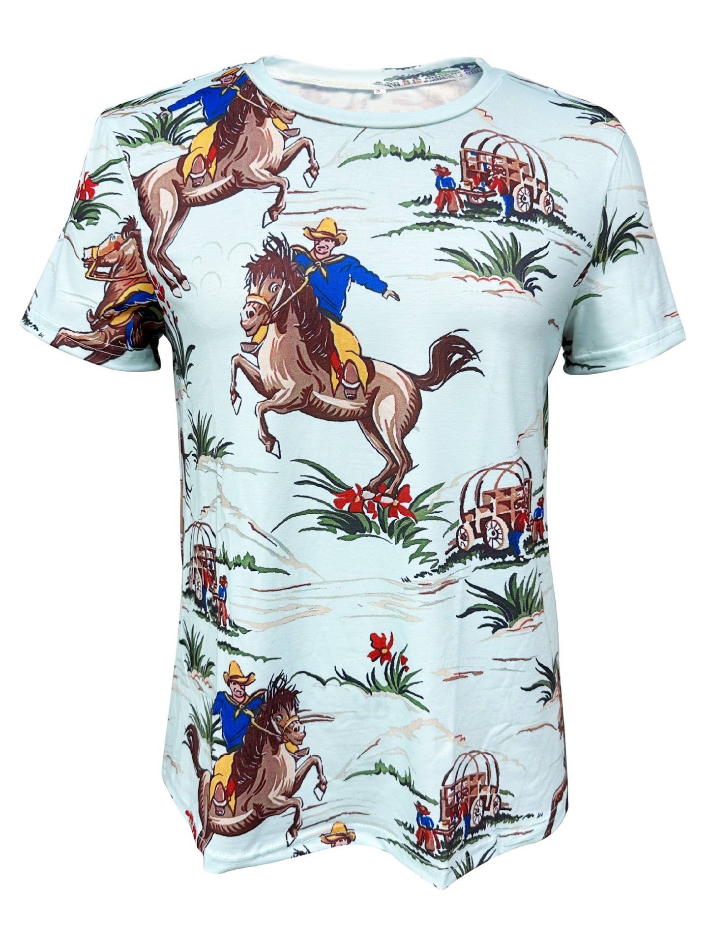 Rosa Clothing - Wholesale T-Shirt - Women's - Cowboy Rodeo Western Graphic T-Shirt2