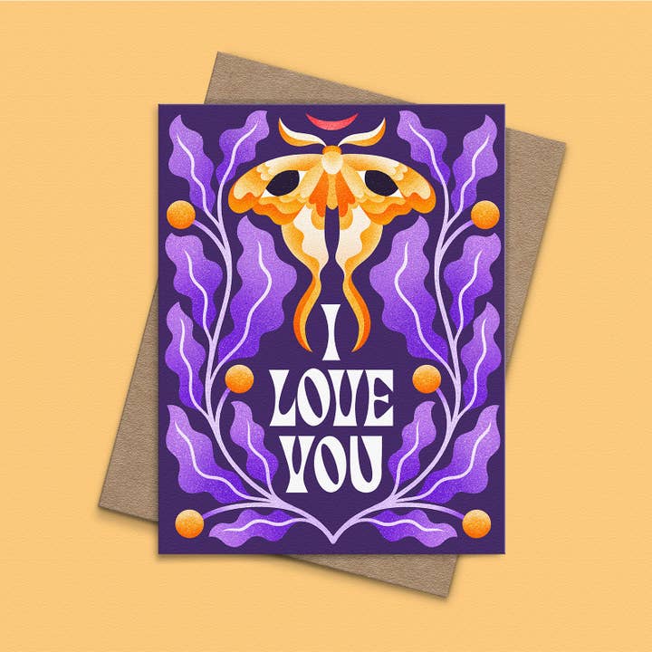 Ti amo | Biglietto di auguri | Madre | Padre | Amico per la vendita all'ingrosso da parte di Julie Solvstrom Illustration