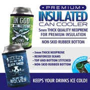 Novelty Brands - Wholesale Drink Huggers & Koozies - Insulated Can Cooler Coozie Biker Assortment- 12/Display