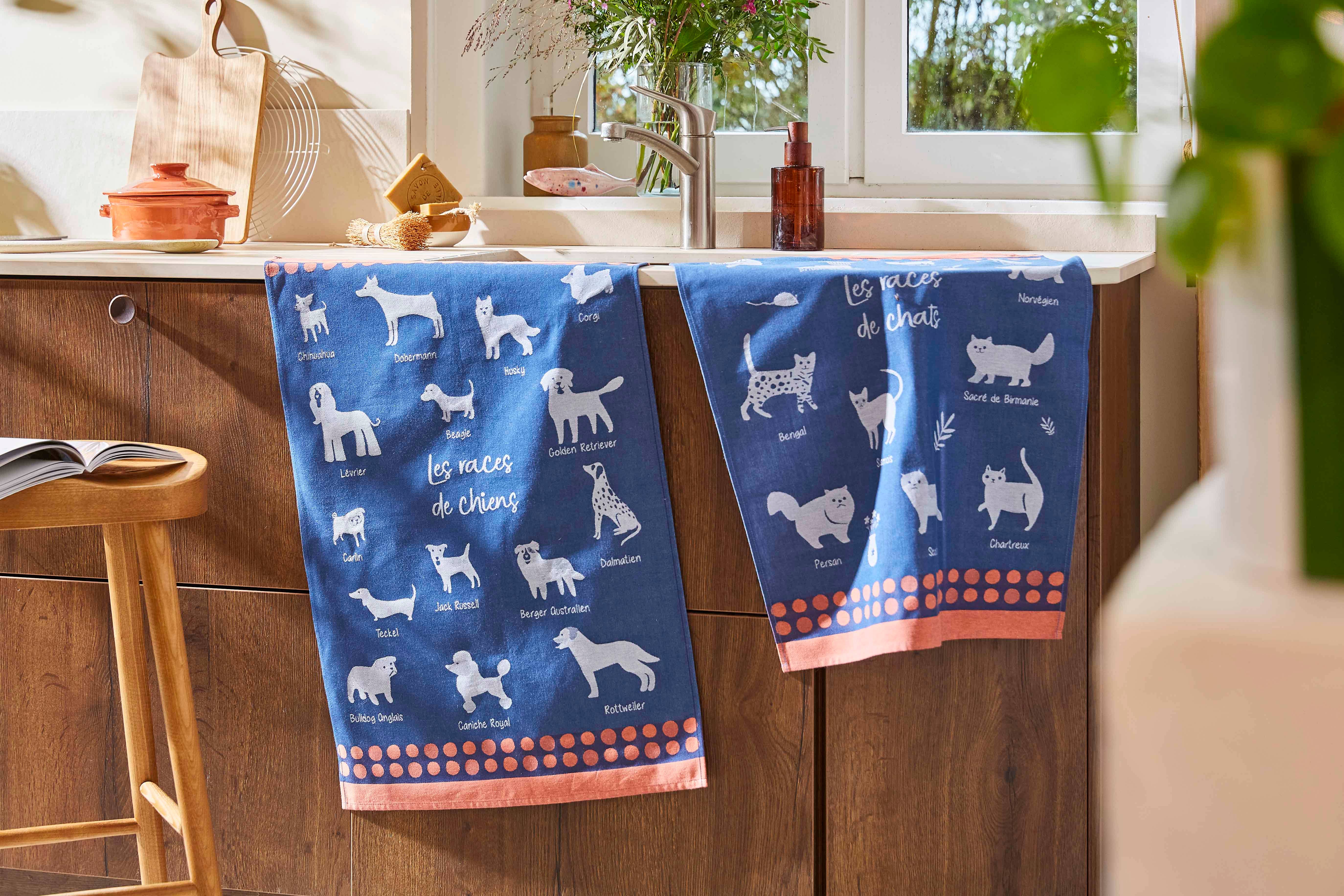 Coucke - Wholesale Tea Towel - Les races de chiens - Jacquard Tea Towel 50X75 in cotton1