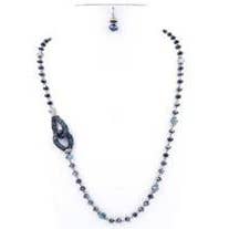 Collana 2-Pietre Con Perline 719N4805 per la vendita all'ingrosso da parte di Zirconmania Wholesale Fashion Jewelry
