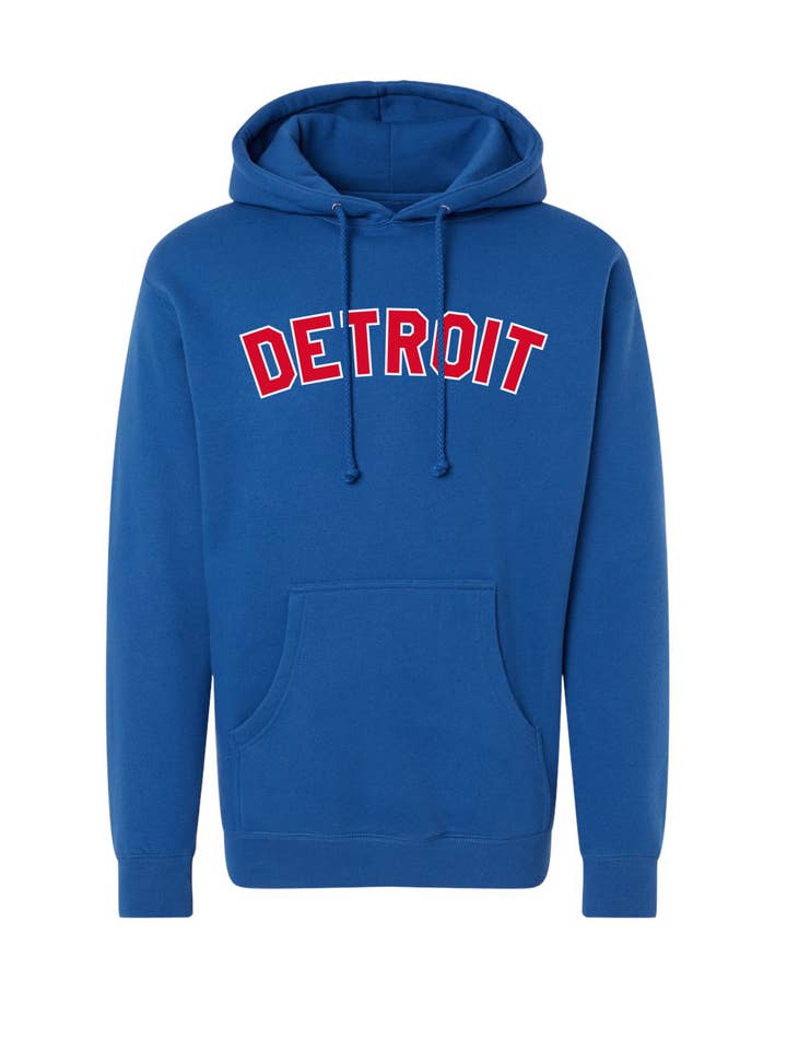 Ink Detroit - Classic Detroit Basketball Colorway Hoodie - Blue for wholesale by Ink Detroit