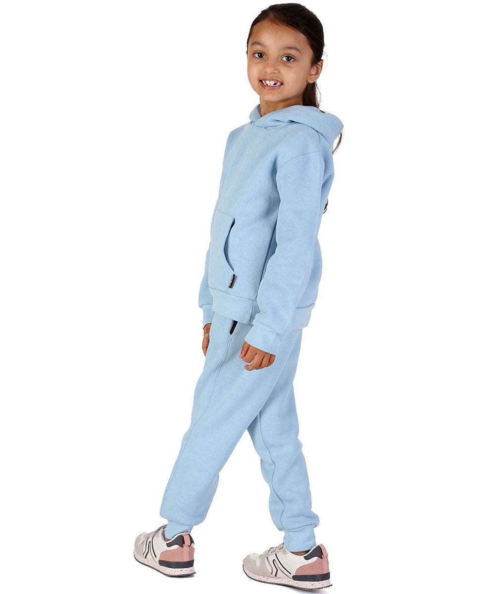 Trendy Toggs Kids Overhead Hoodie Denim Tracksuit for wholesale on Faire2