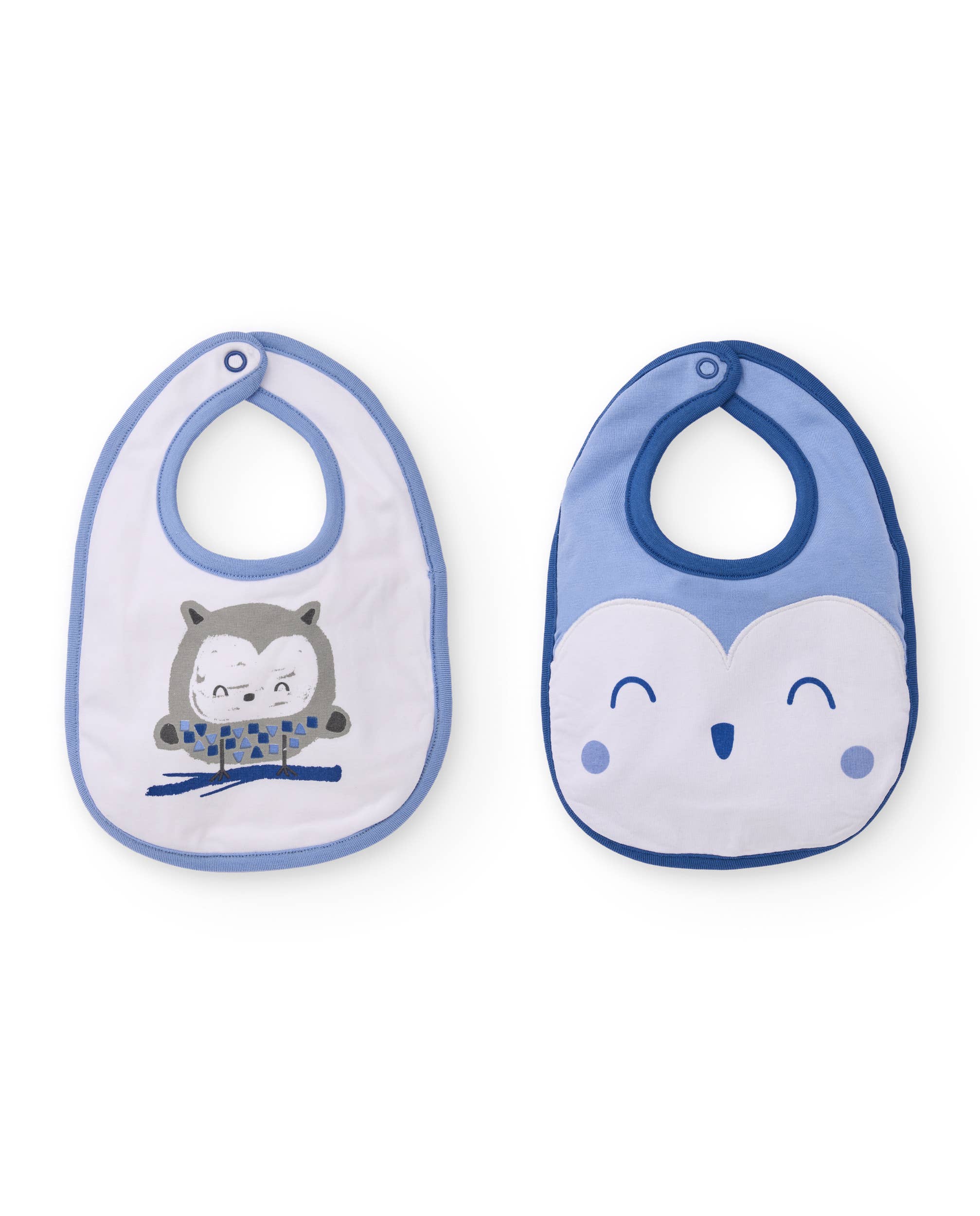 tuc tuc - Wholesale Baby Bib - Baby - Set of two baby boy bibs in blue with owl design0