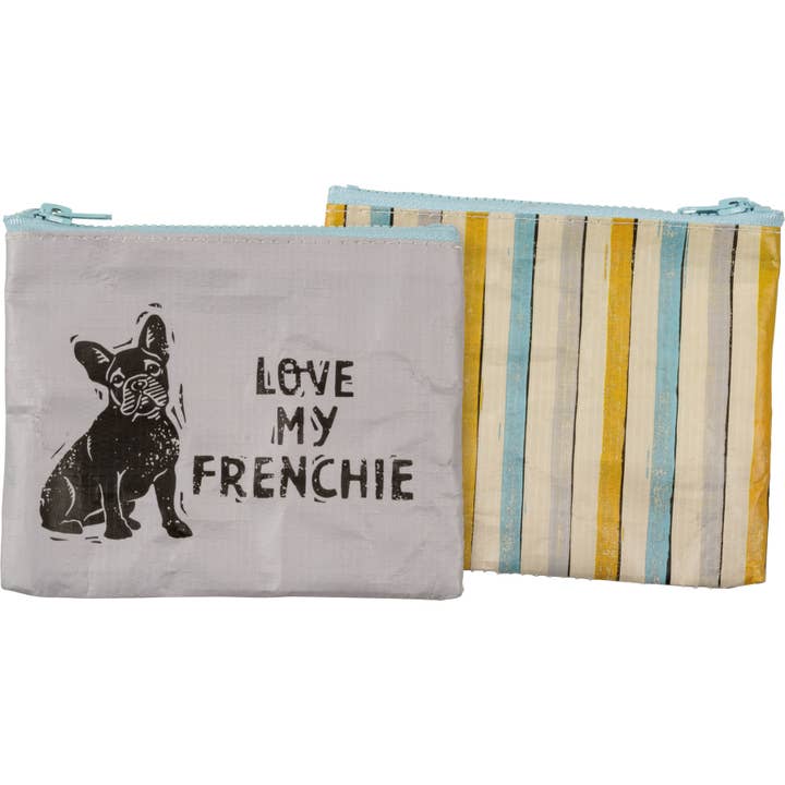 Love My Frenchie Zipper Wallet for wholesale by Primitives by Kathy
