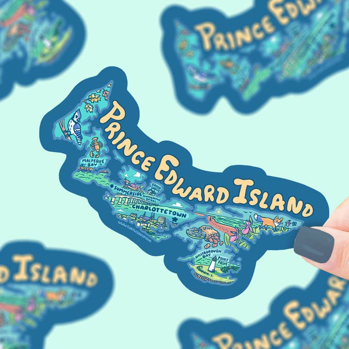 Prince Edward Island, Charlottetown, Canada, Vinyl Sticker for wholesale by Turtle's Soup