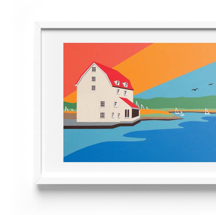 Rebecca Pymar – wholesale Art print – Woodbridge Tide Mill Print0