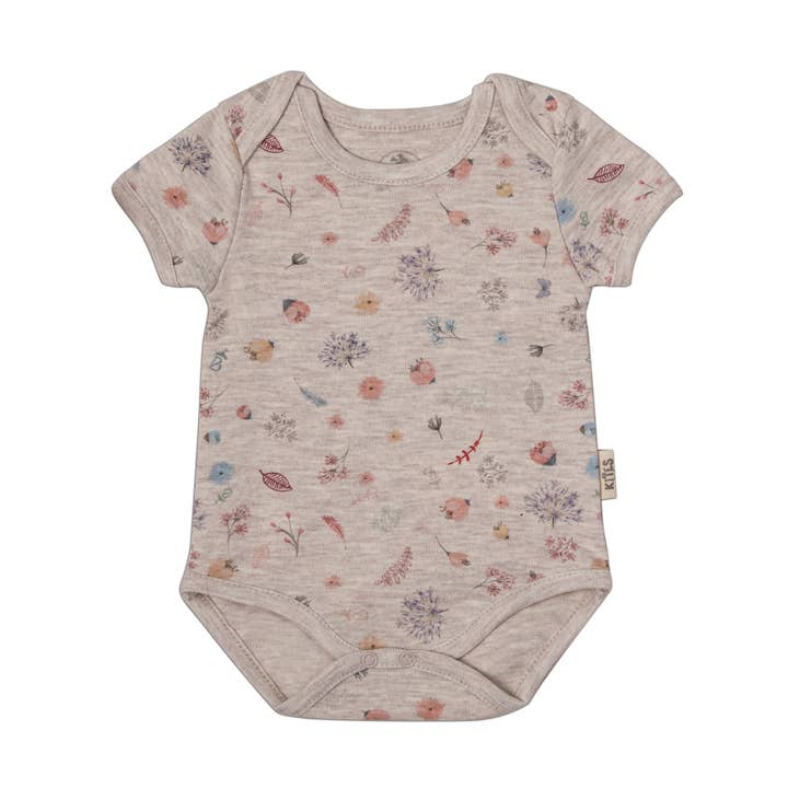 Body à manches courtes - Beige sur le thème de la nature pour la vente par KITES AND CLOUDS