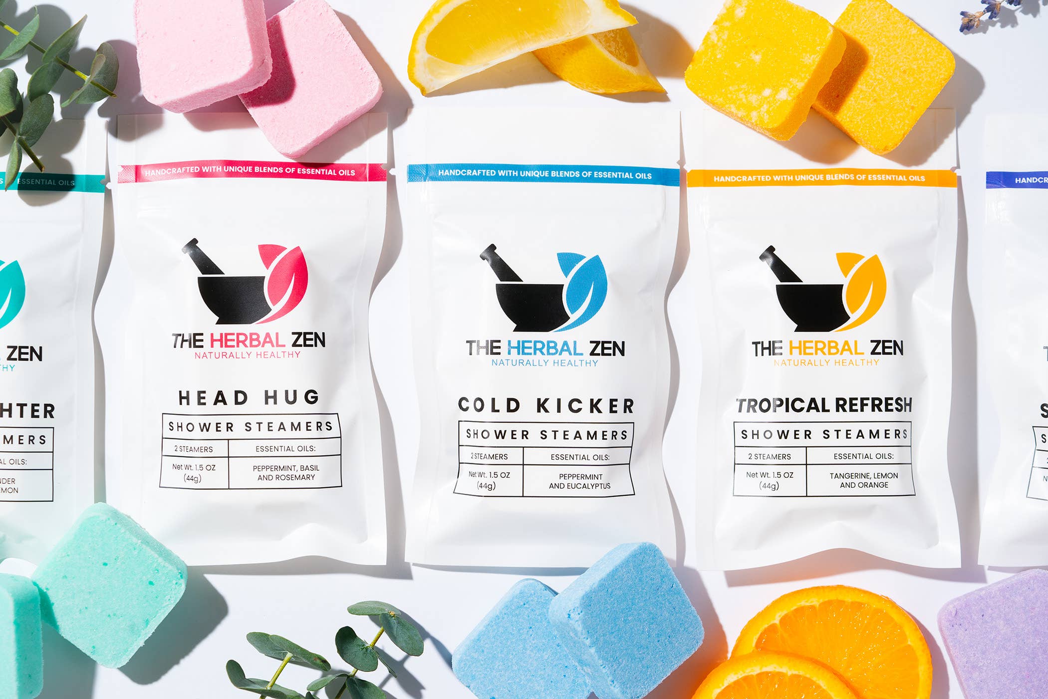 The Herbal Zen - Vente Bombe de douche/galet bien-être pour la douche - Mini Vapeurs de Douche 2-Pack | Cadeau de Saint-Valentin9