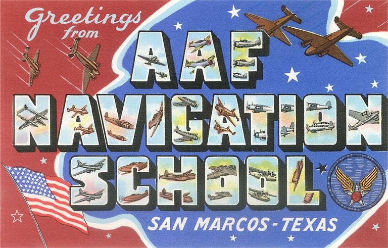 Found Image Press - Wholesale Stationery/Notecard Set - Greeting Card TX-688 Greetings from AAF Navigation School, S0