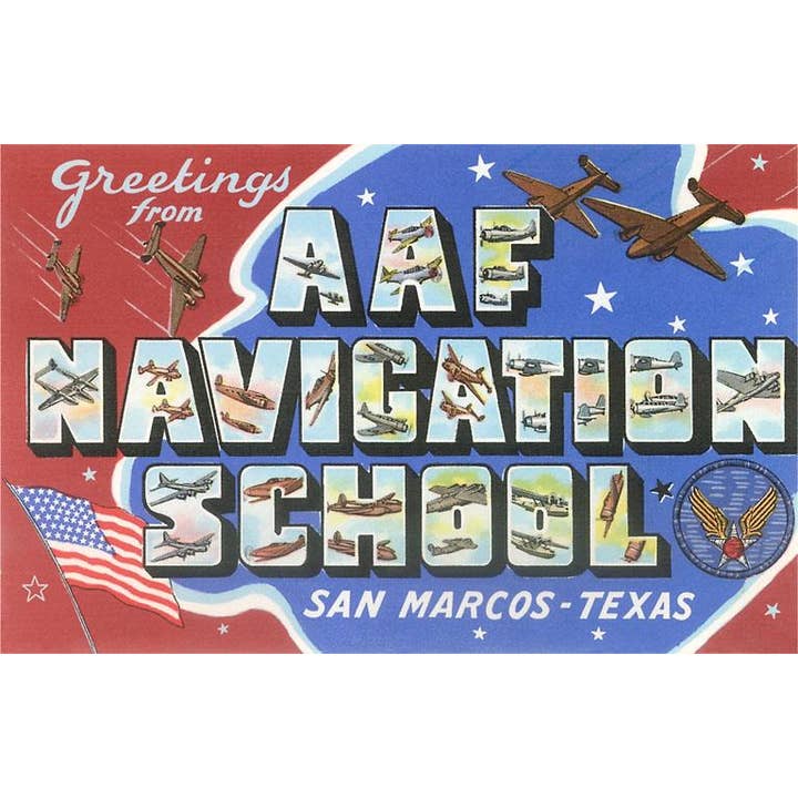 Found Image Press - Wholesale Stationery/Notecard Set - Greeting Card TX-688 Greetings from AAF Navigation School, S