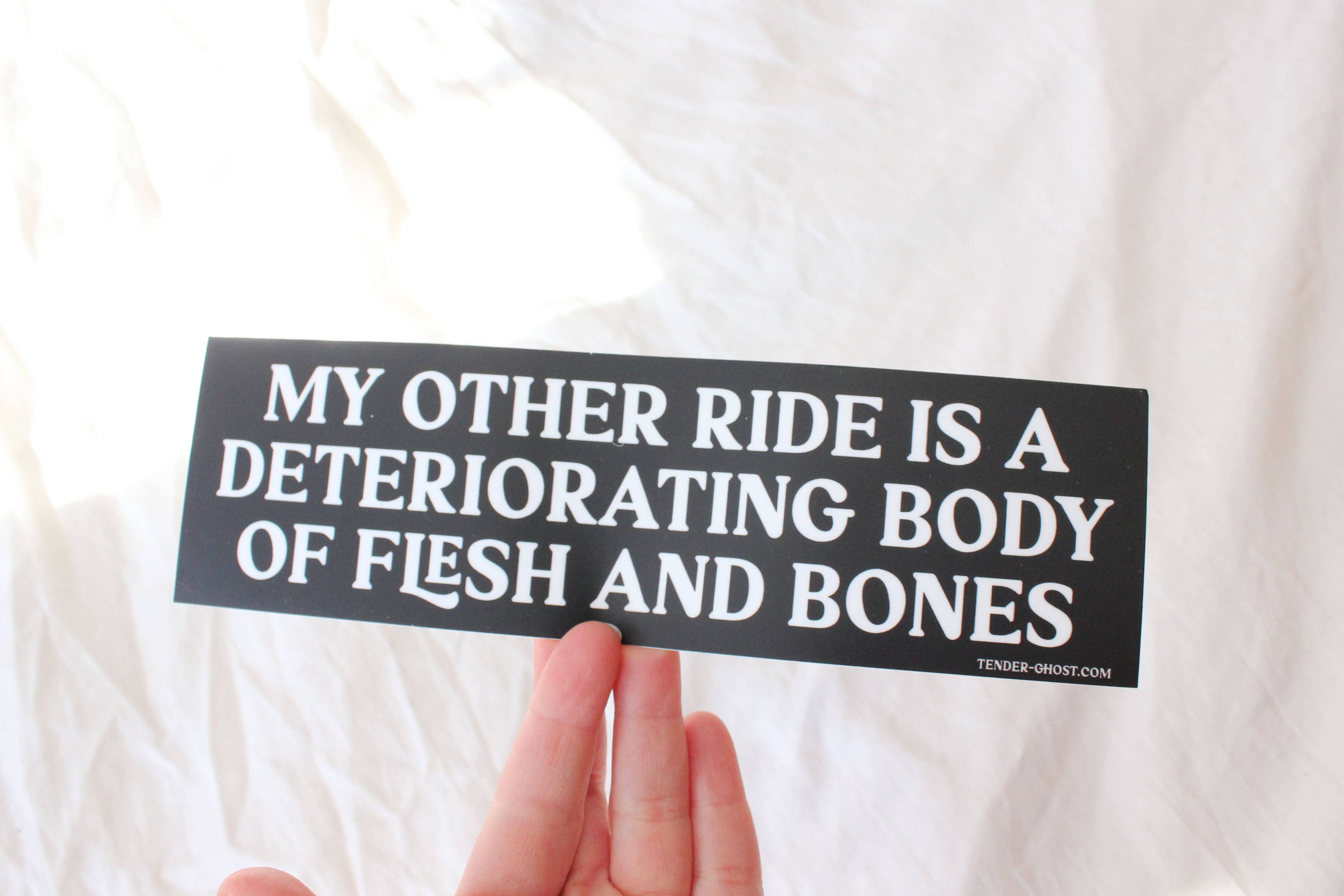 Tender Ghost - Wholesale Sticker - My Other Ride Bumper Sticker2