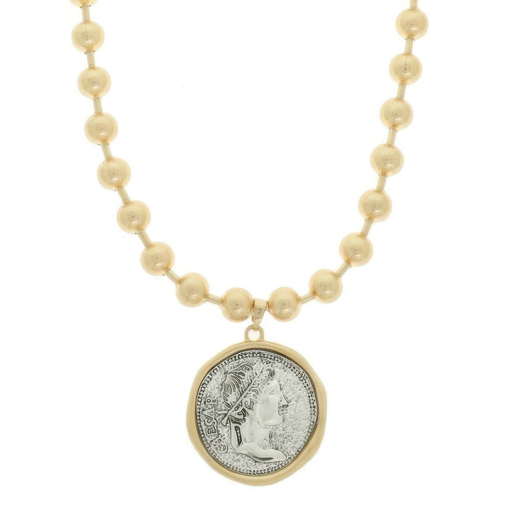 CC Wholesale Clothing - Wholesale Pendant/Charm Necklace - Julius Caesar Roman Coin Pendant Necklace0