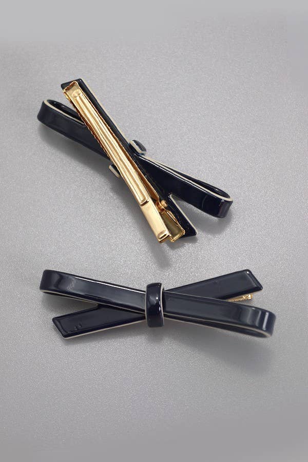 JOSSLYN by wall to wall - Wholesale Hair Pin - CELLULOSE ACETATE BOW HAIR PIN PAIR | 40H7293