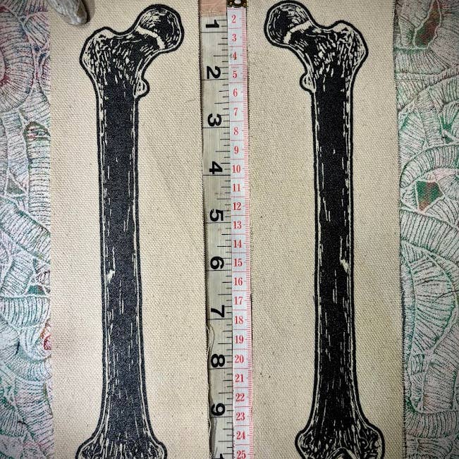 Three Raccoons - Wholesale Patch - Large human femur bone patch.1