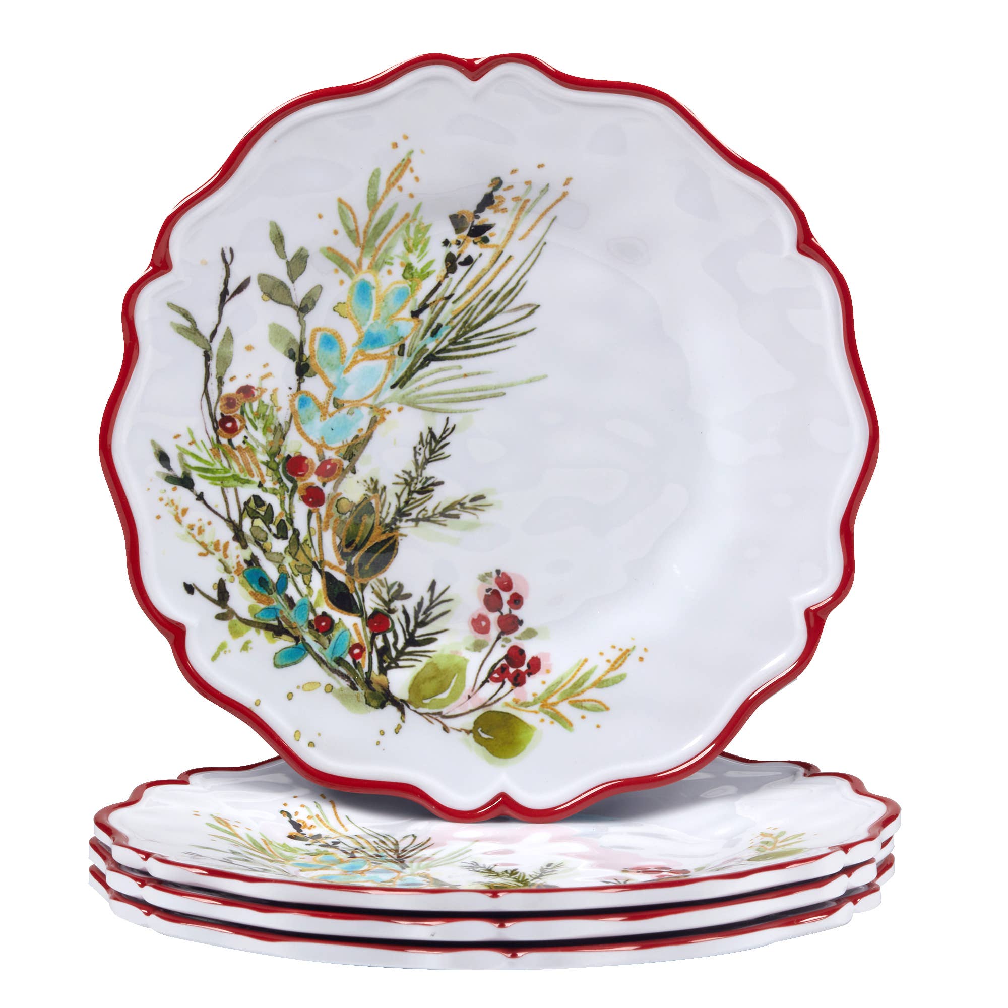 Certified International - Wholesale Salad Plate - Christmas Gatherings Melamine  Salad Plate 9in1