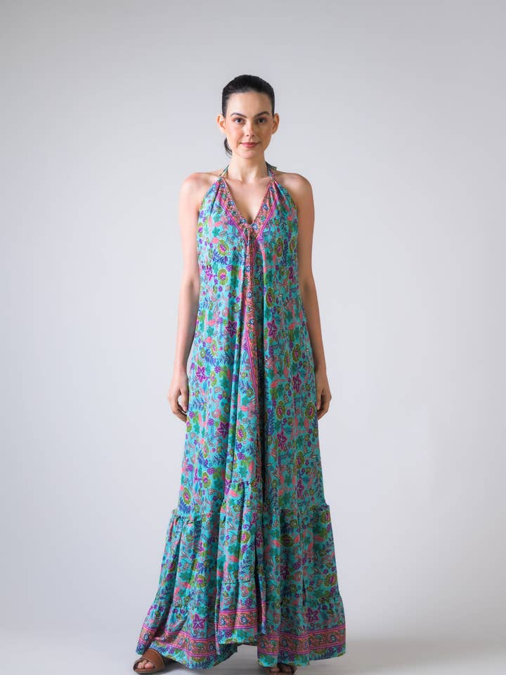 Rhea Mönstrad Halterklänning för wholesale av Rhea