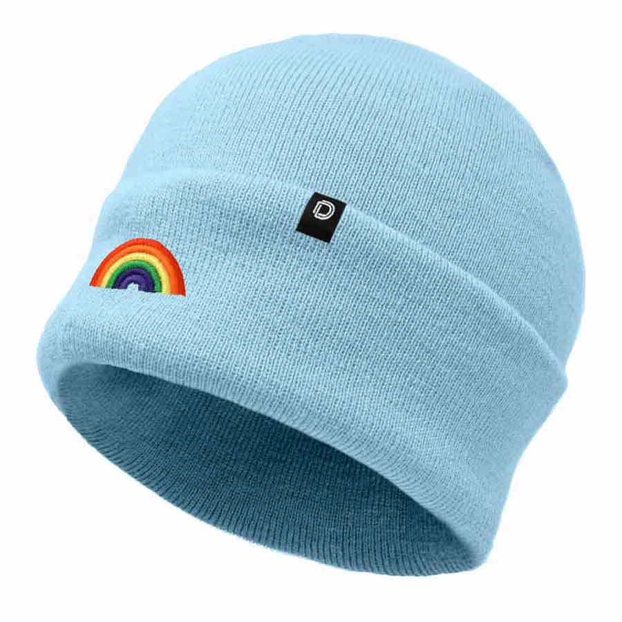 Dalix - Wholesale Beanie - Women's - Dalix Embroidered Rainbow Beanie Cap Cuffed Knit Hat Women5