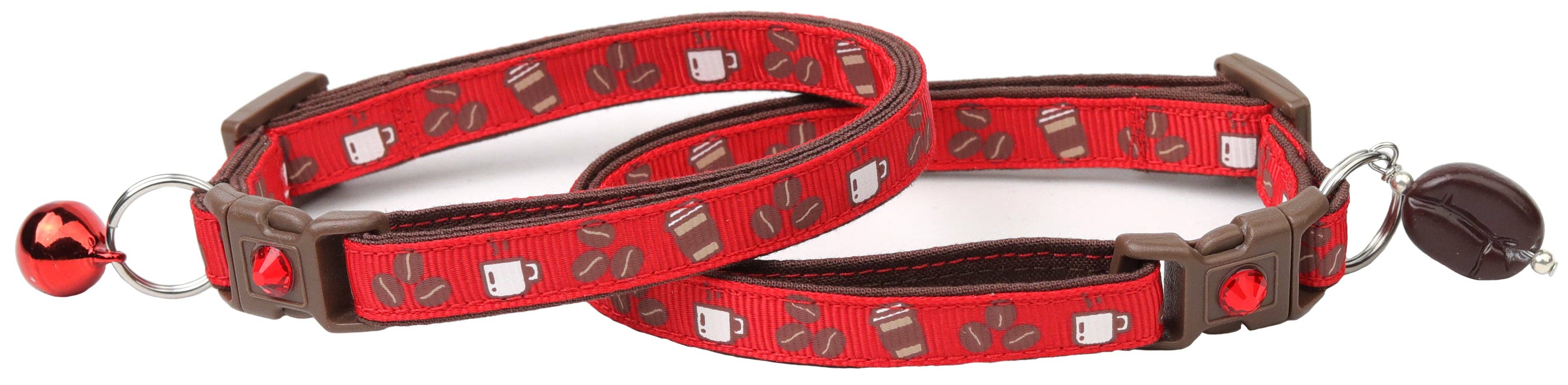 From Pugs to Persians Pet Accessories, LLC - Wholesale Pet Collar - Cat - Coffee Beans Breakaway Cat Collar32