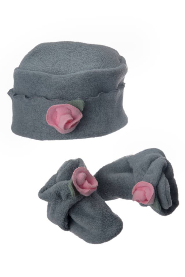 Heather gray Garden Jacket with Pink Flower for wholesale on Faire3