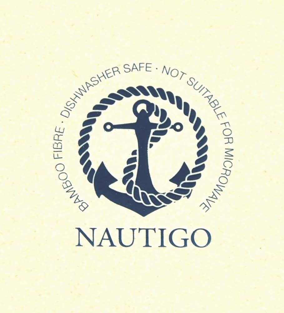 Sea Blue Bamboo Plate | 22cm | NautiGo 'Sail Away' for wholesale on Faire2